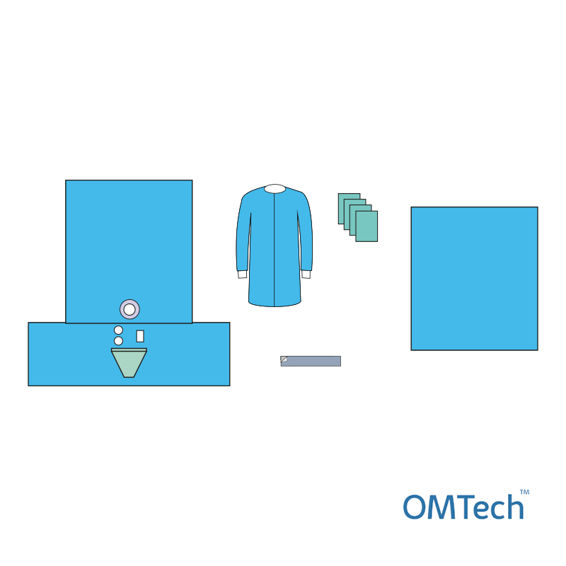 Комплект одягу та покриттів операційних OMTech™ для урології №2 стерильний